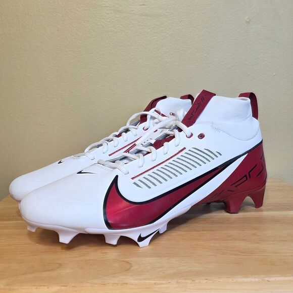 Nike Vapor Edge Pro 360 2 TB P Football Cleats White Crimson Red FN7759-111 13 - Picture 3 of 7